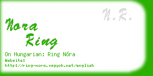 nora ring business card