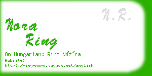 nora ring business card